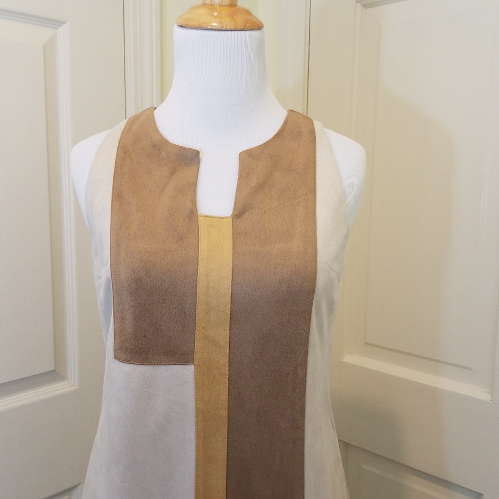 CATO FAUX SUEDE COLOR BLOCK DRESS 🔥🔥🔥 - Picture 3 of 4